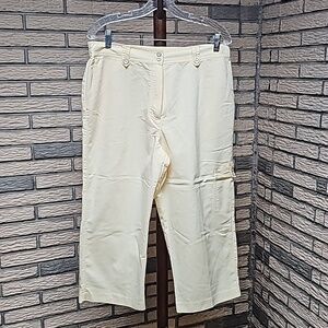 Alfred Dunner Capris Sz 14 Pretty Yellow